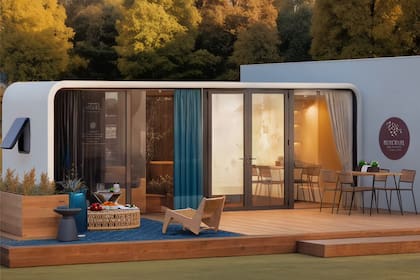 La casa prefabricada tipo cápsula cuesta menos de 30.000 dólares (Walmart)