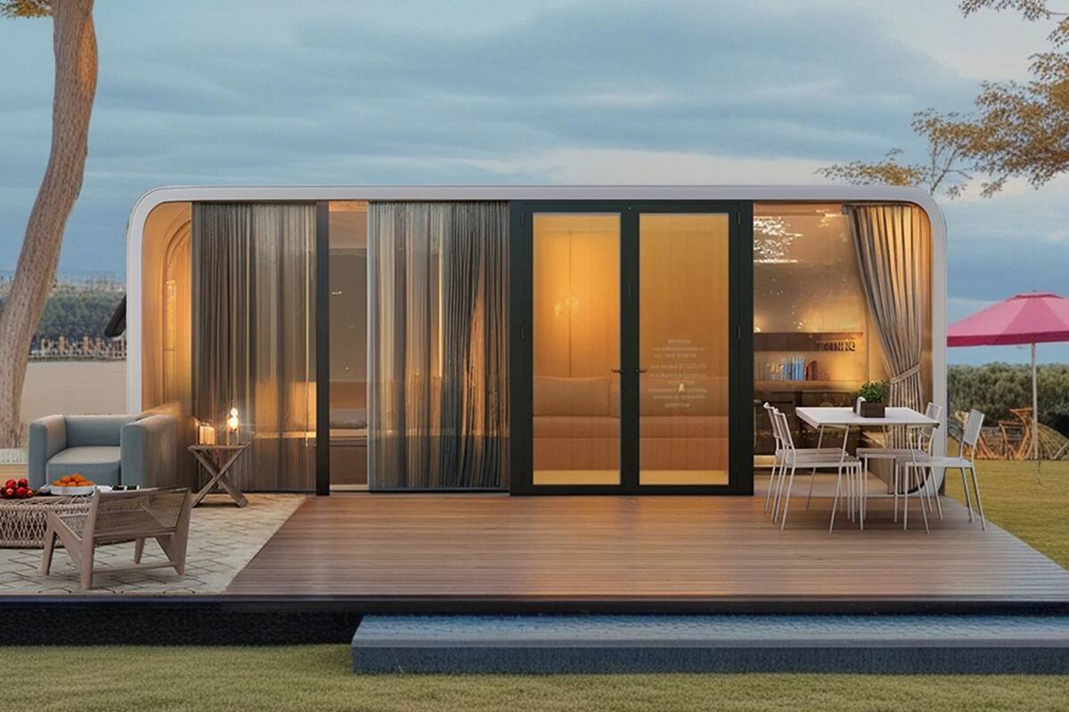 O Walmart está vendendo uma casa cápsula pré-fabricada por menos de US$ 30 mil. pode ser montado em 8 horas O Walmart está vendendo uma casa cápsula pré-fabricada por menos de US$ 30 mil. pode ser montado em 8 horas