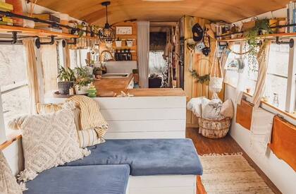 La casa rodante cuenta con todo tipo de comodidades