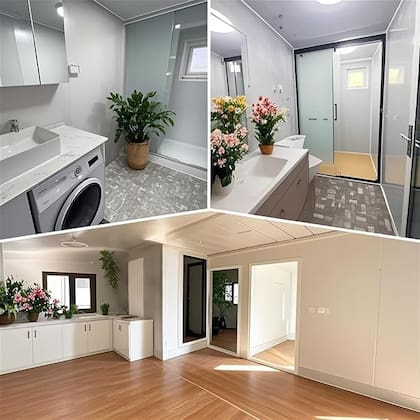 La casa tiene 248,03 pulgadas de profundidad (629.99 metros), por 97,64 pulgadas de ancho (248 metros), por 232,28 pulgadas de alto (Amazon)