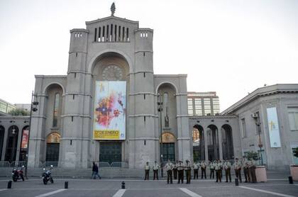 La catedral de la ciudad de Concepción frente a la que se inmoló Sebastián Acevedo