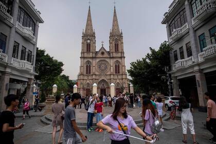 La Catedral del Sagrado Corazón en Guangzhou, China