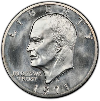 La ceca de la moneda se puede observar en el anverso debajo del busto del expresidente de EE.UU.