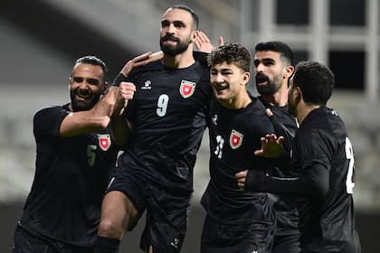 La celebración de Jordania, que abriría el marcador y tendría ventaja de dos goles, aunque la desaprovechó.