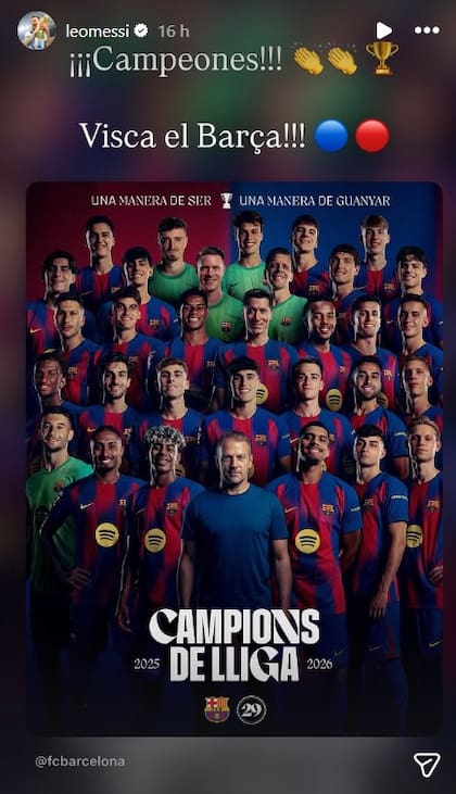 La celebración de Lionel Messi