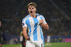 La selección argentina derrotó por 1-0 a Colombia y buscará el título del Mundial Sub 20 de Chile contra Marruecos