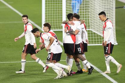 La celebración de River, luego del penal marcado por el otro Enzo...