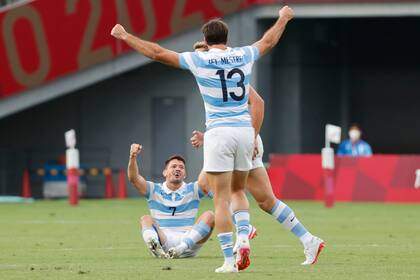 La celebración del equipo, tras el triunfo ante Gran Bretaña