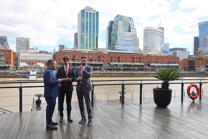 La celebración, en Puerto Madero