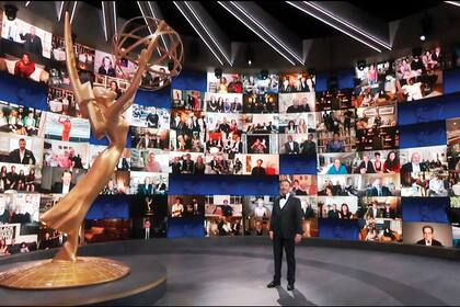 La ceremonia de entrega de los Premios Emmy, este año, fue telemática: solo estuvo en el lugar al anfitrión, Jimmy Kimmel