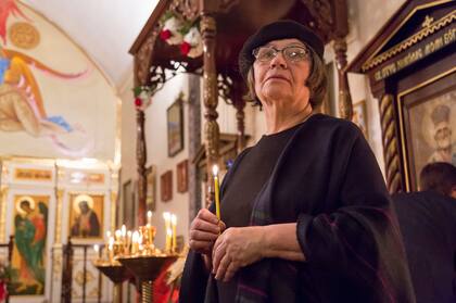 La ceremonia de la Pascua en la iglesia ortodoxa rusa