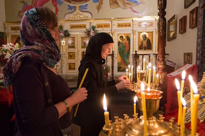 La ceremonia de la Pascua en la iglesia ortodoxa rusa