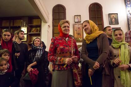 La ceremonia de la Pascua en la iglesia ortodoxa rusa