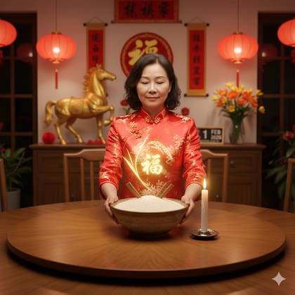 La ceremonia del arroz y el cuenco de la abundancia en el Año Nuevo Chino