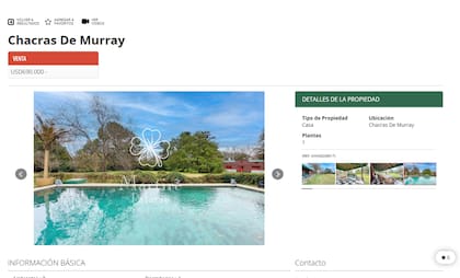 Por supuesto, hay fotos de la amplia pileta que tiene la chacra