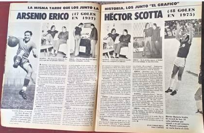 La charla con el fantástico goleador de Independiente. Scotta luego llegaría a 60 goles