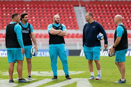 La charla del cuerpo técnico argentino en el Captain Run de los Pumas, antes de enfrentar a Sudáfrica por el Rugby Championship