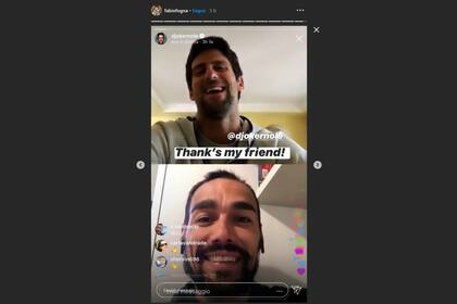 La charla en Instagram entre Novak Djokovic y Fabio Fognini