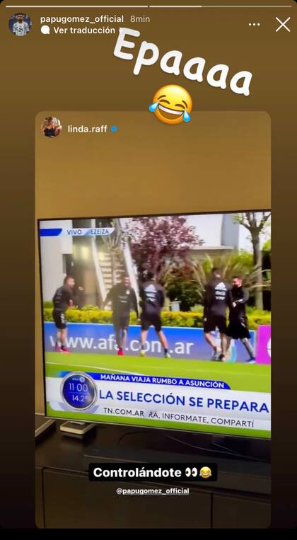 La chicana de la esposa del futbolista en redes sociales