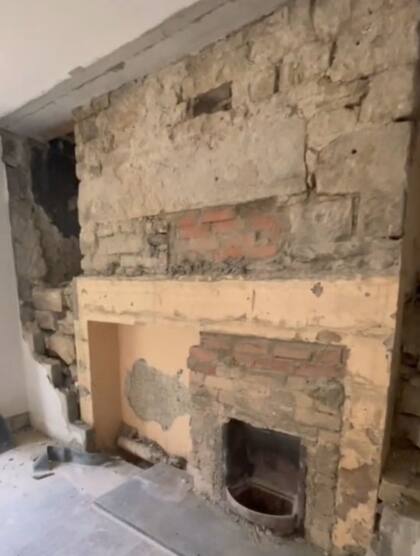 La chimenea y cocina original