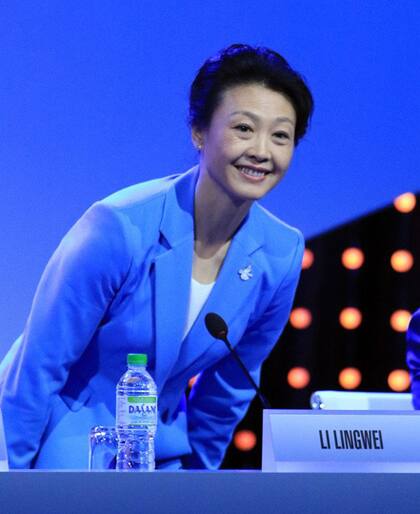 La china Li Lingwei, a cargo de la comisión de coordinación de los Juegos de la Joventud, que vino de visita a Buenos Aires