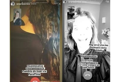 La China realizó una videollamada para recibir el asesoriamiento correcto en colocación de extensiones ( Fuente: captura de pantalla)