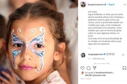La China Suárez acompañó con un mensaje a su ex, que recordó con un emotivo posteo a su hija Blanca, a 9 años de su fallecimiento