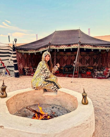 La China Suárez compartió imágenes de su viaje a Qatar (Foto: Instagram @sangrejaponesa)