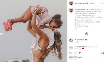 La China Suárez compartió un hilo de fotos con su hija