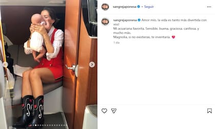 La China Suárez compartió una publicación en redes por el cumpleaños de su hija Magnolia
(Foto: @sangrejaponesa)