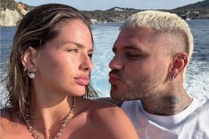 La China Suárez con Icardi durante su último viaje en Ibiza