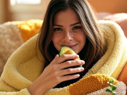La China Suárez creada con IA con la palta de Nepal y la palta (Foto: X)