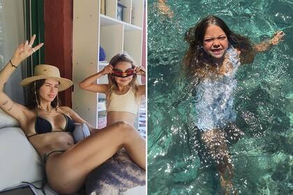 La China Suárez disfrutando del verano junto a sus hijos