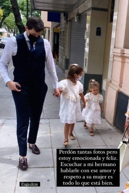 La China Suárez, emocionada en el casamiento de su hermano