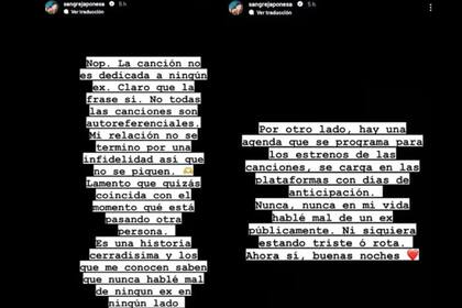 La China Suárez hice una aclaración en redes sociales que luego borró (Foto Instagram @sangrejaponesa)