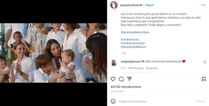 La China Suárez le dejó un comentario inesperado a la hija de Pampita.