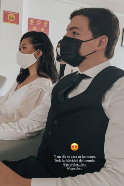 La China Suárez participó de la ceremonia del casamiento por civil de su hermano y compartió varias imágenes del evento