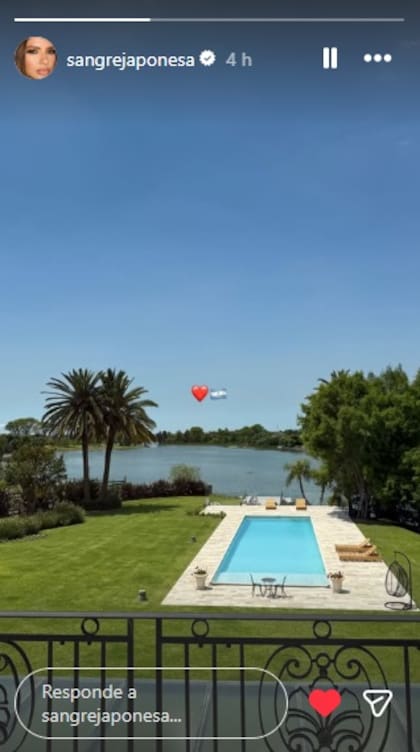 La China Suárez subió una foto desde la mansión de Nordelta y así confirmó su estancia allí