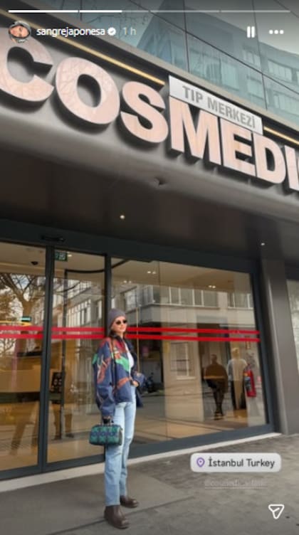 La China Suárez visitó un centro de estética en Estambul y dio detalles del procedimiento que se realizó (Foto: Instagram @sangrejaponesa)