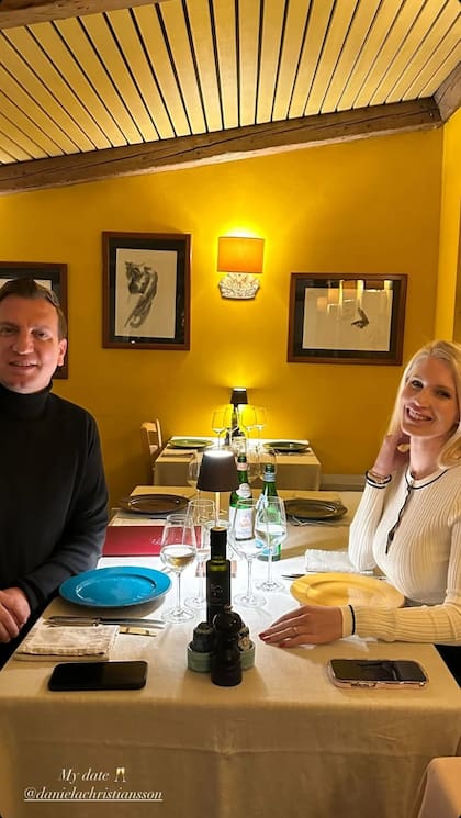 La cita romántica de Daniela Christiansson y Maxi López