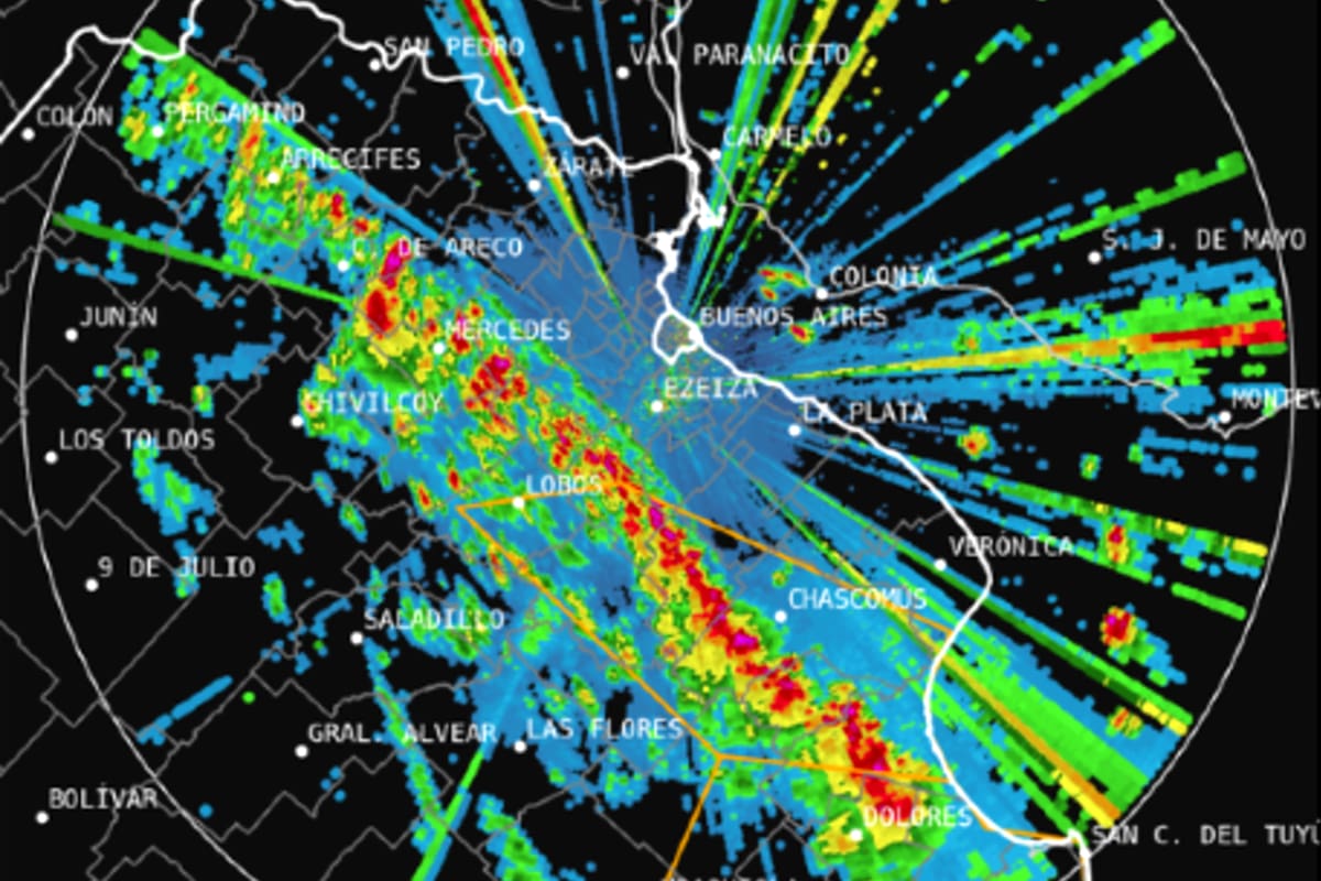 Mapa en vivo de las lluvias en Buenos Aires: llegan las tormentas y se espera un fuerte descenso de la temperatura