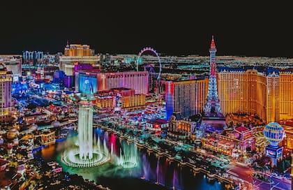 La ciudad de Las Vegas es perfecta para pasar la Nochevieja rodeada de luces y fuegos artificiales
