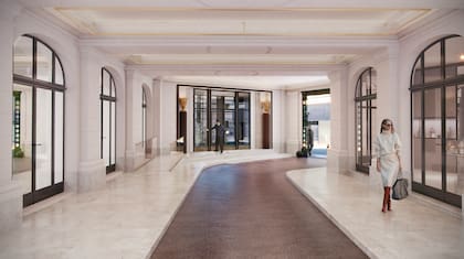 La clásica entrada del Hotel Plaza