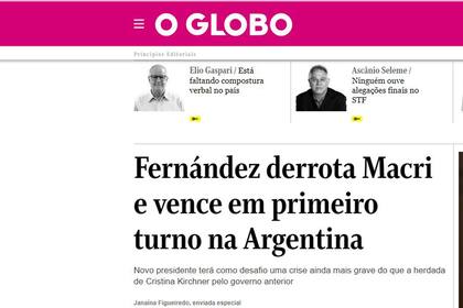 La cobertura del diario O Globo