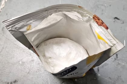 La cocaína estaba oculta en envases de avena