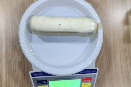 La cocaína que llevaba la mujer argentina en Indonesia.