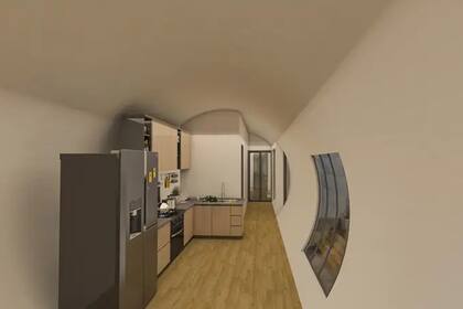 La cocina de uno de los aviones