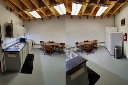 La cocina fue puesta a punto para los posibles inquilinos de Airbnb