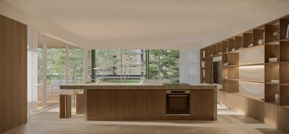 La cocina integrada de las unidades