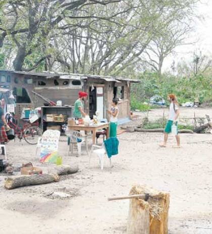 La cocina y la "sala común" de Velatropa, donde todo transcurría, fuera de las convenciones urbanas